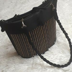 NICE Black Wicker Rattan Avi Bag by Baskets of Cambodia -Curves To Your Body